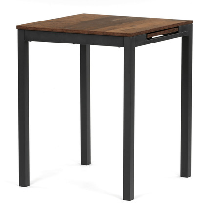 Moderní jídelní stůl s rozkladem Autronic rozkládací 60-90x60 cm, melamin, old wood, GDT-206 OLW2 (3)