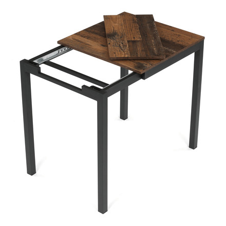 Moderní jídelní stůl s rozkladem Autronic rozkládací 60-90x60 cm, melamin, old wood, GDT-206 OLW2 (8)