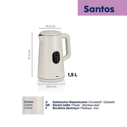 Rychlovarná konvice Kela KL-10137 Santos plast 1,5l krémová (2)