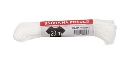 Prádelní šňůra ENPRO 150777 PPV 3 mm, 20 m, bílá