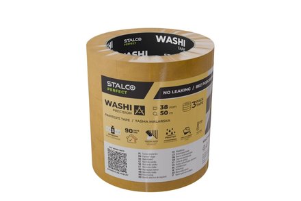 Páska malířská Stalco S042176649, precizní, Washi, 38 mm x 50 m, PERFECT
