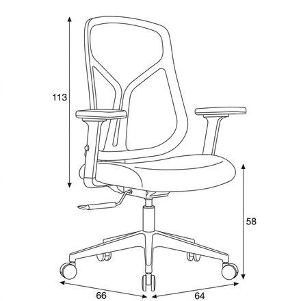 Kancelářská židle Autronic synchronní mechanismus, černá síťovina, KA-S2173 BK (17)