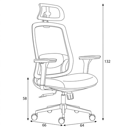 Kancelářská židle Autronic synchronní mechanismus, černá síťovina, KA-S2176 BK (17)