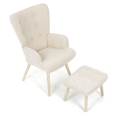 Relaxační křeslo Autronic krémová, látka bouclé, AK-319 CRM2 (9)