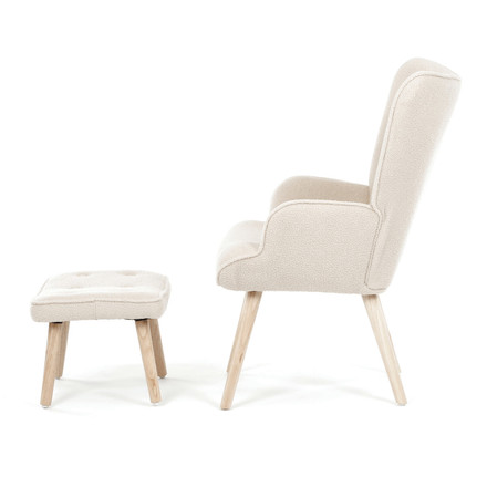 Relaxační křeslo Autronic krémová, látka bouclé, AK-319 CRM2 (3)