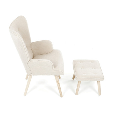 Relaxační křeslo Autronic krémová, látka bouclé, AK-319 CRM2 (8)