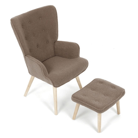 Relaxační křeslo Autronic hnědá, látka bouclé, AK-319 BR2 (9)