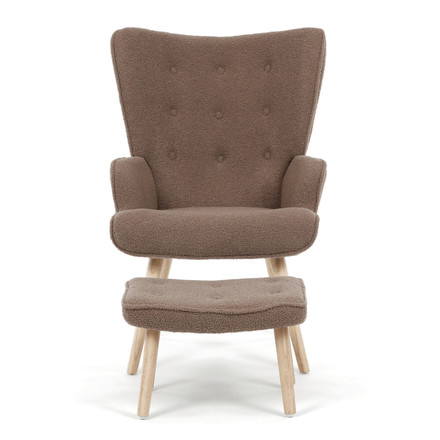 Relaxační křeslo Autronic hnědá, látka bouclé, AK-319 BR2 (2)