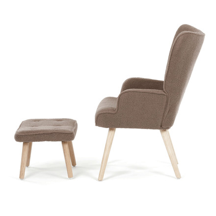 Relaxační křeslo Autronic hnědá, látka bouclé, AK-319 BR2 (3)