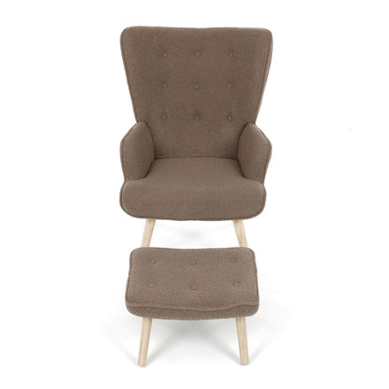 Relaxační křeslo Autronic hnědá, látka bouclé, AK-319 BR2 (6)