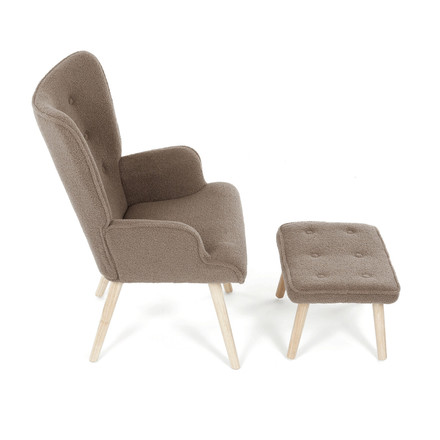 Relaxační křeslo Autronic hnědá, látka bouclé, AK-319 BR2 (8)