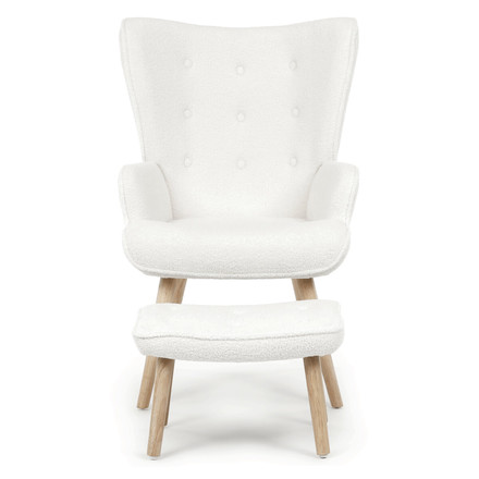 Relaxační křeslo Autronic bílá, látka bouclé, AK-319 WT2 (2)