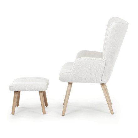 Relaxační křeslo Autronic bílá, látka bouclé, AK-319 WT2 (3)