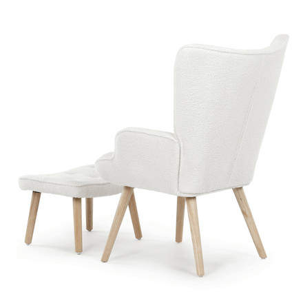 Relaxační křeslo Autronic bílá, látka bouclé, AK-319 WT2 (4)