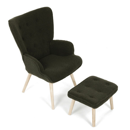Relaxační křeslo Autronic zelená, látka bouclé, AK-319 GRN2 (9)
