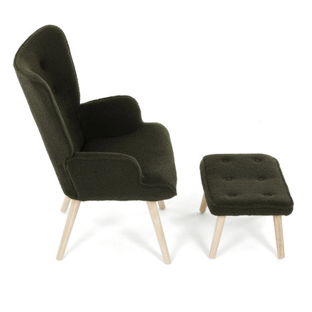 Relaxační křeslo Autronic zelená, látka bouclé, AK-319 GRN2 (8)