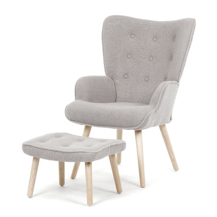 Relaxační křeslo Autronic šedá, látka bouclé, AK-319 GREY2