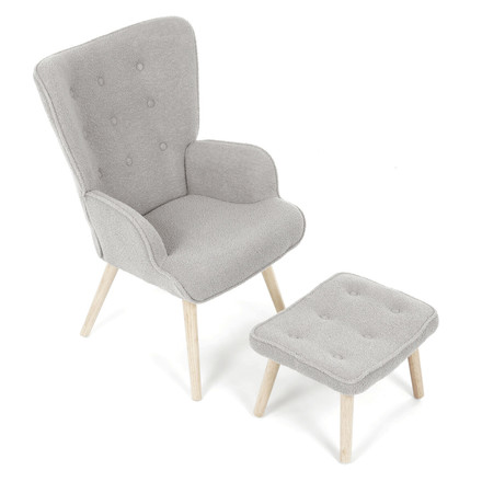 Relaxační křeslo Autronic šedá, látka bouclé, AK-319 GREY2 (9)