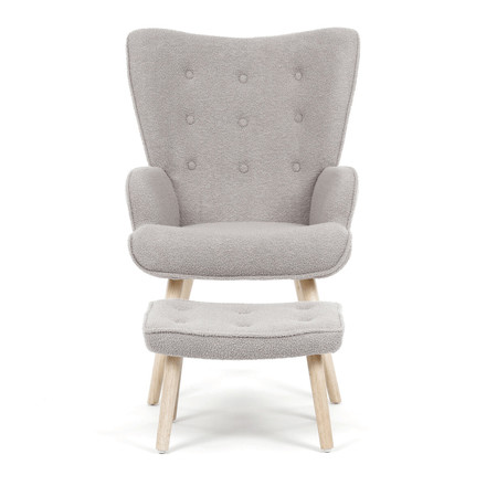 Relaxační křeslo Autronic šedá, látka bouclé, AK-319 GREY2 (2)