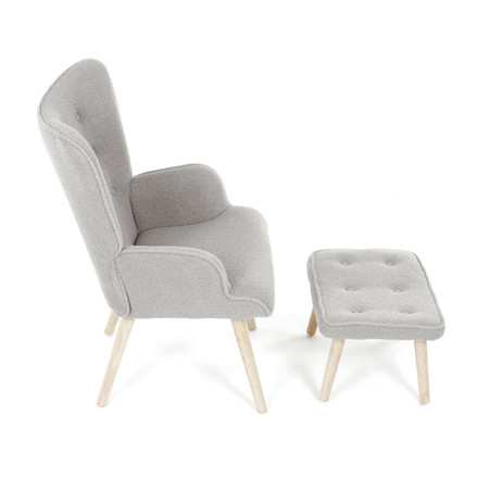 Relaxační křeslo Autronic šedá, látka bouclé, AK-319 GREY2 (8)