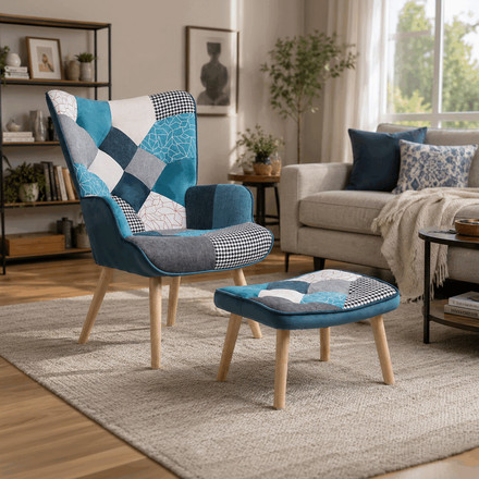 Relaxační křeslo Autronic vícebarevná, látka, AK-305B PWBL2 (1)