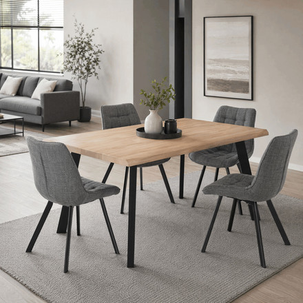 Moderní jídelní stůl Autronic 160x90cm, mdf, divoký dub, HT-F4516 OAK (1)