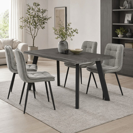 Moderní jídelní stůl Autronic 140x80cm, mdf, šedý dub, HT-F4514 GREY (1)