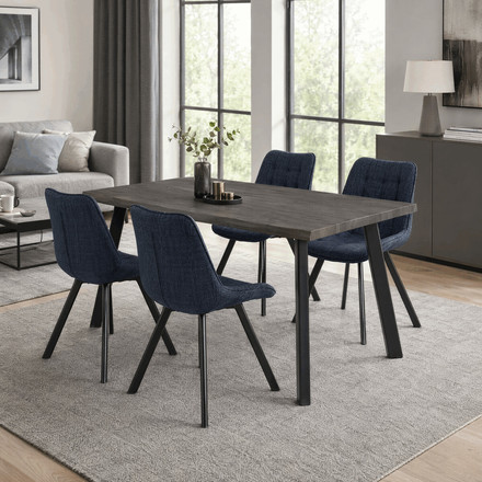 Moderní jídelní stůl Autronic 160x90cm, mdf, šedý dub, HT-F4516 GREY (1)