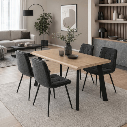 Moderní jídelní stůl Autronic 140x80cm, mdf, divoký dub, HT-F4514 OAK (1)