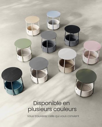 Odkládací stolek Autronic 45x45x50cm, mdf, kašmír, AKF-E1023 CRM (7)