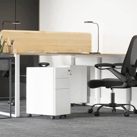Kancelářský kontejner Autronic 30x46x59cm, kov, bílá, AUK-E1130 WT (2)