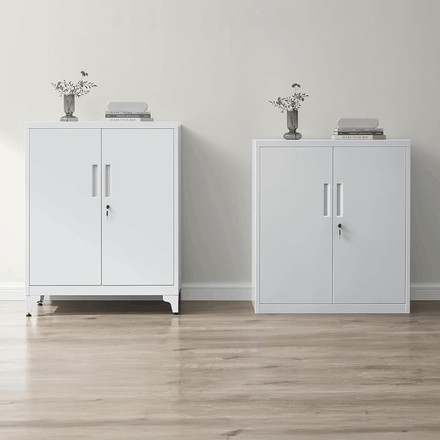 Komoda Autronic 80x40x90cm, kov, bílá, AUS-E1113 WT (3)