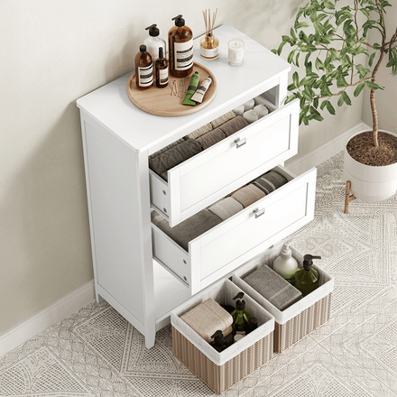 Koupelnová skříňka Autronic 60x30x80cm, mdf, bílá, AUK-E1054 WT (1)