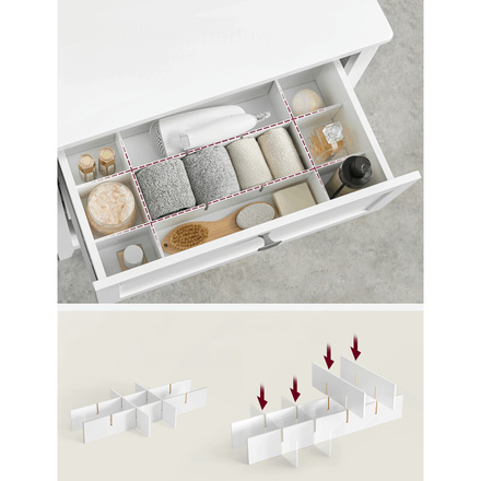 Koupelnová skříňka Autronic 60x30x80cm, mdf, bílá, AUK-E1054 WT (3)