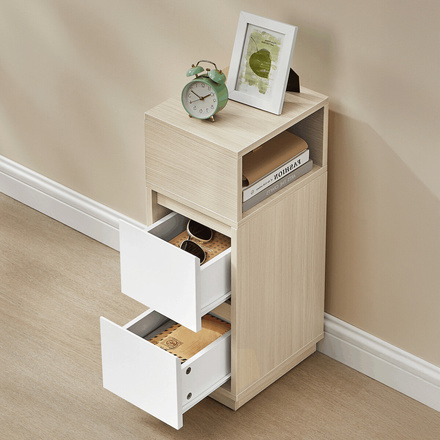 Odkládací stolek Autronic 25x30x65cm, mdf, bělený dub, ANT-E1065 BUK (3)