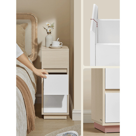 Odkládací stolek Autronic 25x30x65cm, mdf, bělený dub, ANT-E1065 BUK (4)
