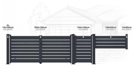 Sloupek G21 pro branku a bránu 15x171 cm s patkou, antracitový