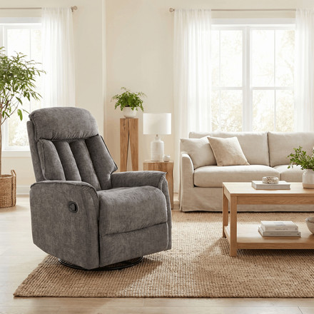 Polohovací křeslo Autronic šedá, látka, TV-H9327 GREY2 (1)