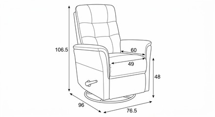Polohovací křeslo Autronic šedá, látka, TV-H9327 GREY2 (25)