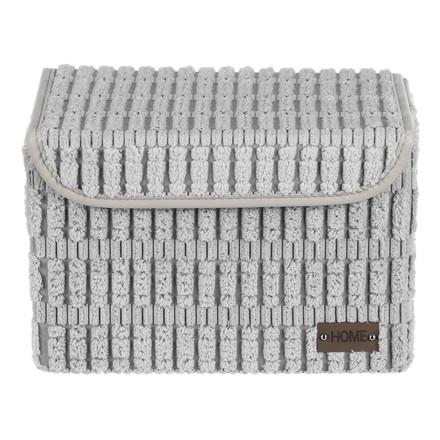 Koš regálový Autronic Koš regálový - polyester a papír, víko na suchý zip, barva šedá (DT3026 GREY) (1)