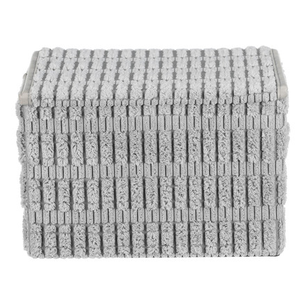 Koš regálový Autronic Koš regálový - polyester a papír, víko na suchý zip, barva šedá (DT3026 GREY) (3)