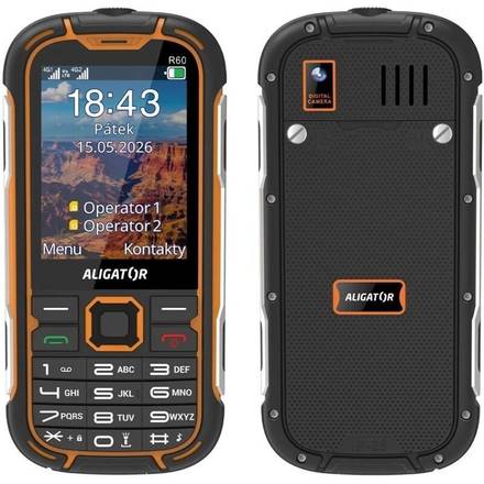 Mobilní telefon Aligator R60 eXtremo Black Orange