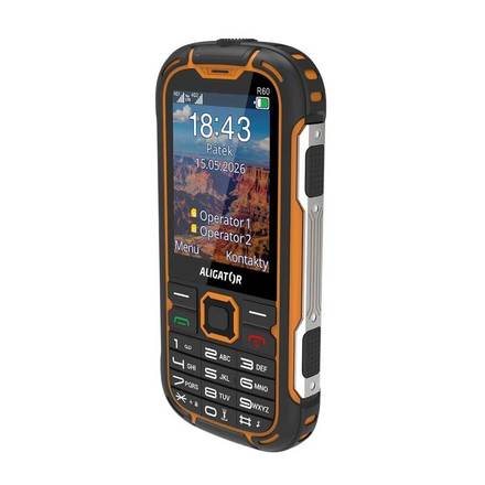 Mobilní telefon Aligator R60 eXtremo Black Orange (1)