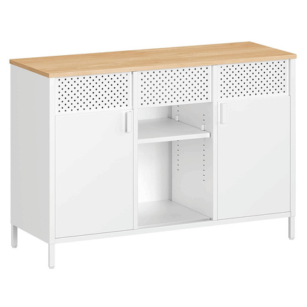 Komoda Autronic 110x40x76cm, kov, bílá, AUK-E1420 WT