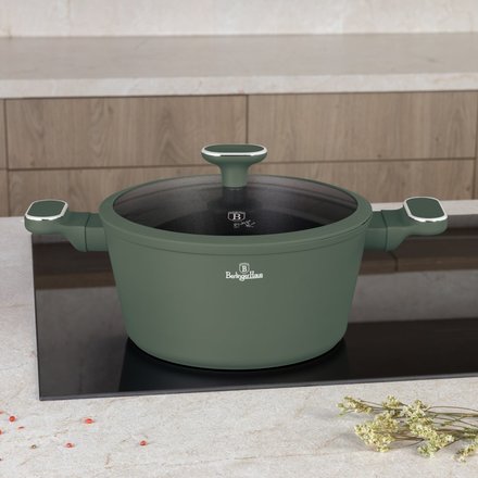 Sada nádobí s titanovým povrchem Berlingerhaus BH-8207 10 ks Matte green Collection (7)