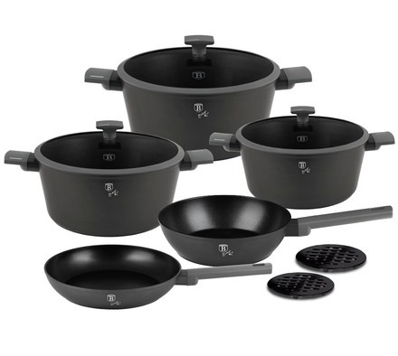 Sada nádobí s titanovým povrchem Berlingerhaus BH-8140 10 ks Antracit Collection