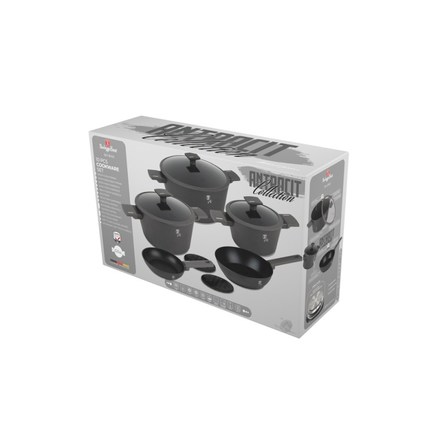 Sada nádobí s titanovým povrchem Berlingerhaus BH-8140 10 ks Antracit Collection (10)