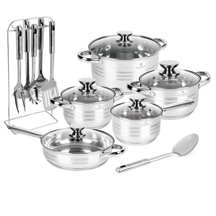 Sada nádobí Blaumann BL-4119 nerez 17 ks Jumbo Gourmet Line