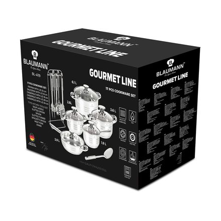 Sada nádobí Blaumann BL-4119 nerez 17 ks Jumbo Gourmet Line (9)