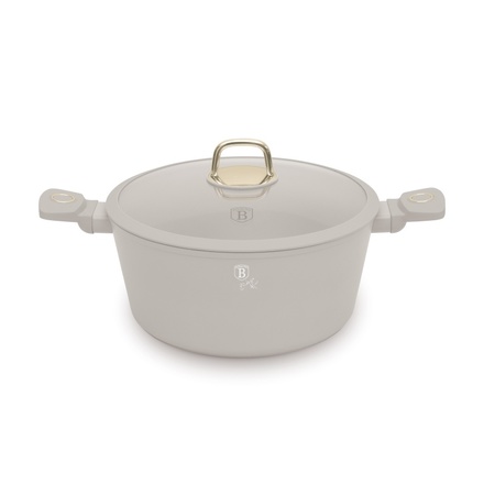 Kastrol s titanovým povrchem a poklicí Berlingerhaus BH-8072 28 cm Sahara Collection